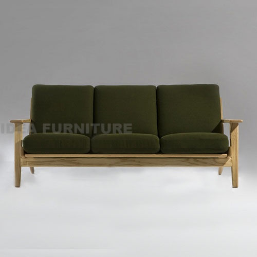 Hans J Wegner Style GE 290 3 Seat Sofa