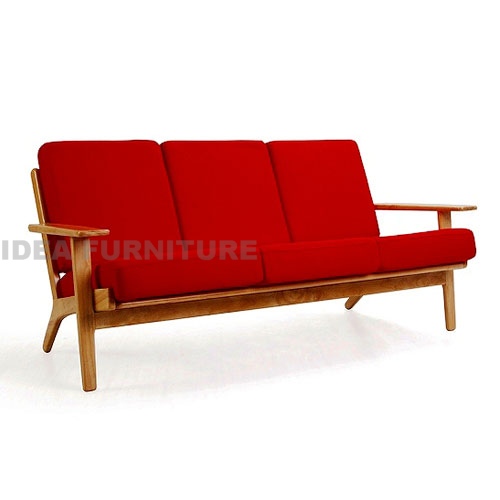 Hans J Wegner Style GE 290 3 Seat Sofa