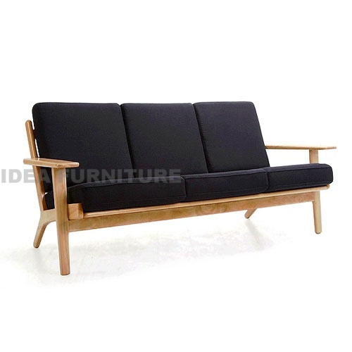 Hans J Wegner Style GE 290 3 Seat Sofa