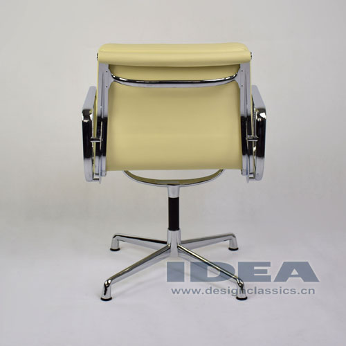 Eames Group Aluminum Management Chair Cream White Leather